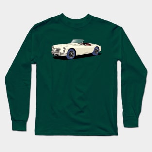 Classic MG MGA Roadster in white Long Sleeve T-Shirt